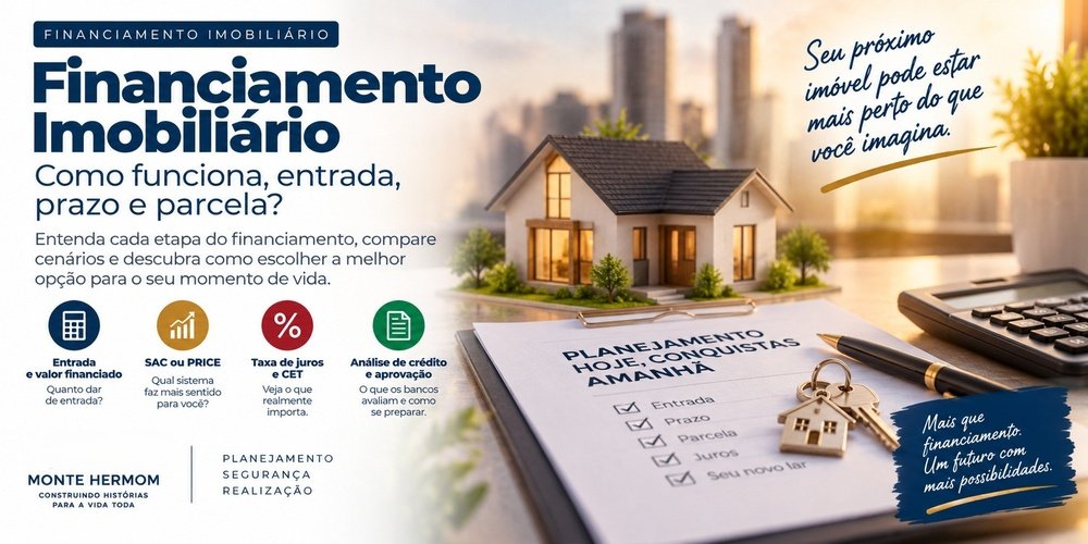 Financiamento imobiliário: entrada, prazo e parcela