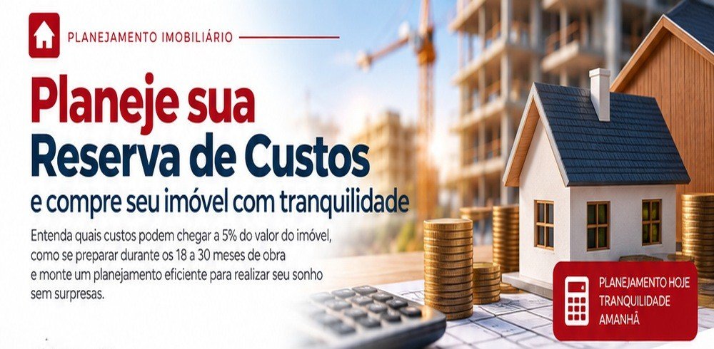 Planejamento da reserva de custos para compra de imóvel durante o período de 18 a 30 meses