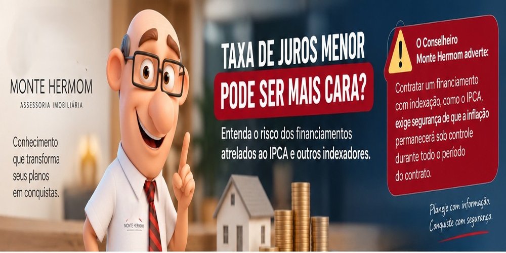 Taxa de juros menor, IPCA e indexadores no financiamento imobiliário: entenda o risco, o CET e o impacto da inflação no custo da dívida