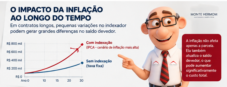 Diferença entre taxa de juros e indexador no financiamento