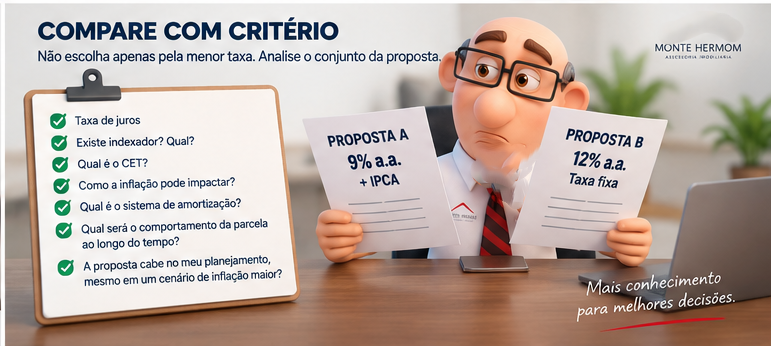 CET e indexador no financiamento imobiliário